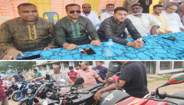 জয়পুরহাটে প্রথমবারের মতো উদ্বোধন হয়েছে পুরনো বাইক বাজার